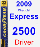 Driver Wiper Blade for 2009 Chevrolet Express 2500 - Premium