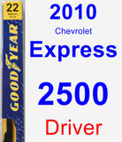 Driver Wiper Blade for 2010 Chevrolet Express 2500 - Premium