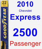 Passenger Wiper Blade for 2010 Chevrolet Express 2500 - Premium