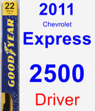 Driver Wiper Blade for 2011 Chevrolet Express 2500 - Premium