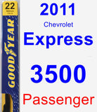 Passenger Wiper Blade for 2011 Chevrolet Express 3500 - Premium