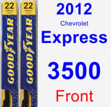 Front Wiper Blade Pack for 2012 Chevrolet Express 3500 - Premium