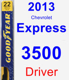 Driver Wiper Blade for 2013 Chevrolet Express 3500 - Premium