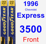 Front Wiper Blade Pack for 1996 Chevrolet Express 3500 - Premium