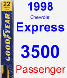 Passenger Wiper Blade for 1998 Chevrolet Express 3500 - Premium