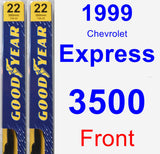 Front Wiper Blade Pack for 1999 Chevrolet Express 3500 - Premium