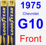 Front Wiper Blade Pack for 1975 Chevrolet G10 - Premium