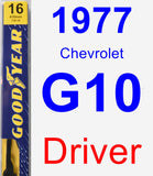 Driver Wiper Blade for 1977 Chevrolet G10 - Premium