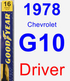 Driver Wiper Blade for 1978 Chevrolet G10 - Premium