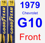 Front Wiper Blade Pack for 1979 Chevrolet G10 - Premium