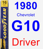 Driver Wiper Blade for 1980 Chevrolet G10 - Premium