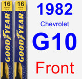 Front Wiper Blade Pack for 1982 Chevrolet G10 - Premium