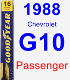 Passenger Wiper Blade for 1988 Chevrolet G10 - Premium