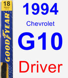 Driver Wiper Blade for 1994 Chevrolet G10 - Premium