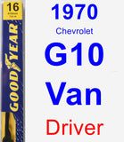 Driver Wiper Blade for 1970 Chevrolet G10 Van - Premium