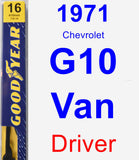 Driver Wiper Blade for 1971 Chevrolet G10 Van - Premium