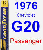 Passenger Wiper Blade for 1976 Chevrolet G20 - Premium