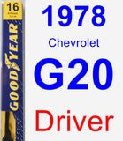 Driver Wiper Blade for 1978 Chevrolet G20 - Premium