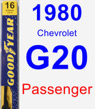 Passenger Wiper Blade for 1980 Chevrolet G20 - Premium