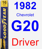 Driver Wiper Blade for 1982 Chevrolet G20 - Premium