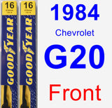 Front Wiper Blade Pack for 1984 Chevrolet G20 - Premium