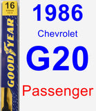 Passenger Wiper Blade for 1986 Chevrolet G20 - Premium