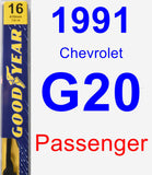 Passenger Wiper Blade for 1991 Chevrolet G20 - Premium