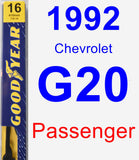 Passenger Wiper Blade for 1992 Chevrolet G20 - Premium