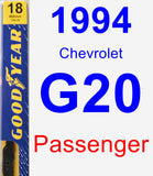 Passenger Wiper Blade for 1994 Chevrolet G20 - Premium