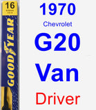 Driver Wiper Blade for 1970 Chevrolet G20 Van - Premium