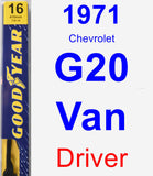 Driver Wiper Blade for 1971 Chevrolet G20 Van - Premium