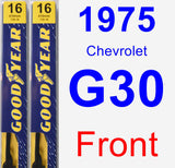 Front Wiper Blade Pack for 1975 Chevrolet G30 - Premium