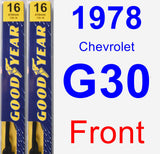 Front Wiper Blade Pack for 1978 Chevrolet G30 - Premium