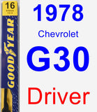 Driver Wiper Blade for 1978 Chevrolet G30 - Premium