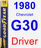 Driver Wiper Blade for 1980 Chevrolet G30 - Premium