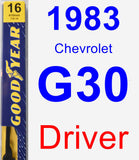 Driver Wiper Blade for 1983 Chevrolet G30 - Premium