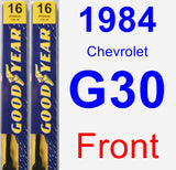 Front Wiper Blade Pack for 1984 Chevrolet G30 - Premium