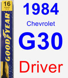 Driver Wiper Blade for 1984 Chevrolet G30 - Premium