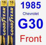 Front Wiper Blade Pack for 1985 Chevrolet G30 - Premium