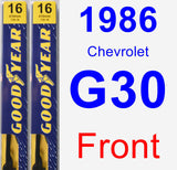 Front Wiper Blade Pack for 1986 Chevrolet G30 - Premium