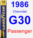 Passenger Wiper Blade for 1986 Chevrolet G30 - Premium