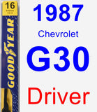 Driver Wiper Blade for 1987 Chevrolet G30 - Premium