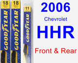 Front & Rear Wiper Blade Pack for 2006 Chevrolet HHR - Premium