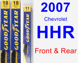 Front & Rear Wiper Blade Pack for 2007 Chevrolet HHR - Premium