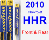 Front & Rear Wiper Blade Pack for 2010 Chevrolet HHR - Premium