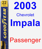 Passenger Wiper Blade for 2003 Chevrolet Impala - Premium