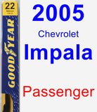 Passenger Wiper Blade for 2005 Chevrolet Impala - Premium