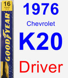 Driver Wiper Blade for 1976 Chevrolet K20 - Premium