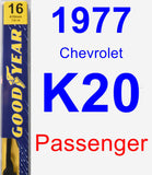 Passenger Wiper Blade for 1977 Chevrolet K20 - Premium