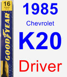 Driver Wiper Blade for 1985 Chevrolet K20 - Premium